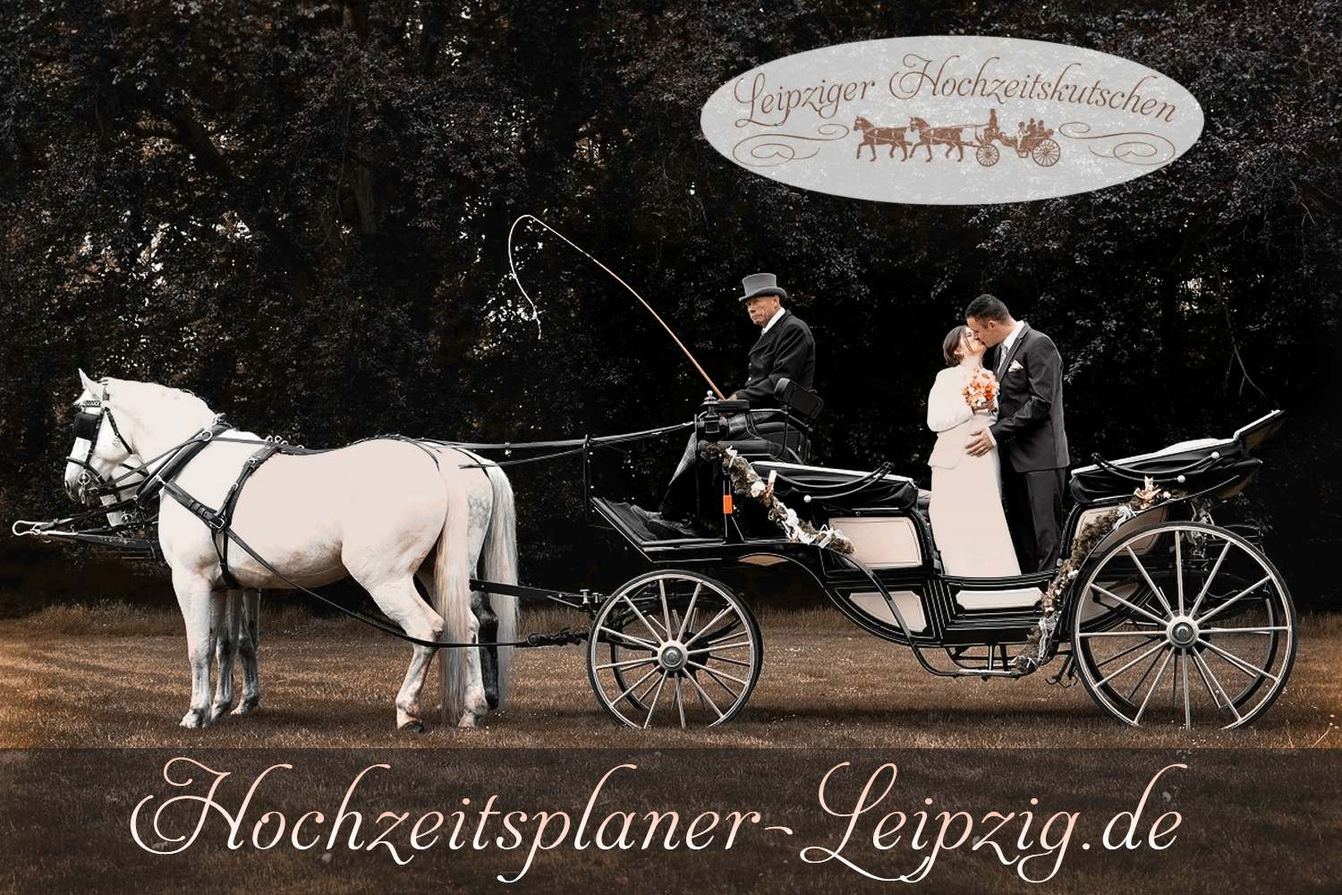 Hochzeit mit Pferdekutsche in Leipzig