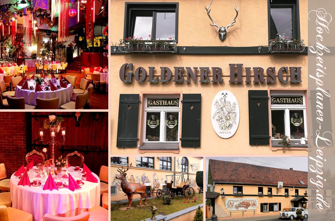 Hochzeitslocation Goldener Hirsch Dlzig bei Leipzig (Restaurant mit Saal fr Hochzeitsfeier)