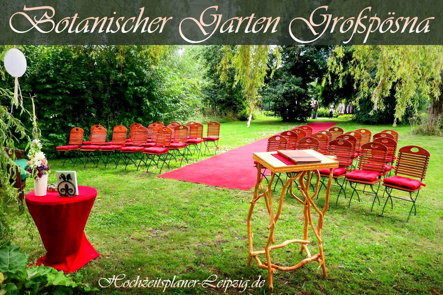 Hochzeitslocation Gropsna - Botanischer Garten - Hochzeit im Freien